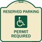 Signmission Reserved Parking Permit Required W/ Graphic Heavy-Gauge Aluminum Sign, 18" x 18", TG-1818-23059 A-DES-TG-1818-23059 - alternate 1
